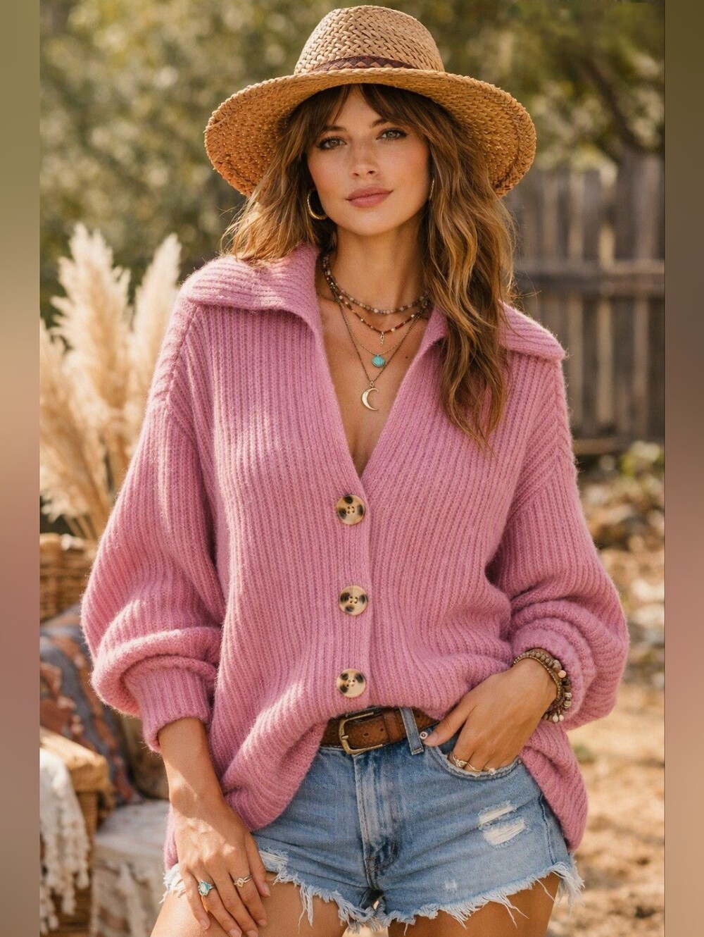 Free People Swim Too Deep Cardigan in Smoked Rose Pink - Size: S - EUC